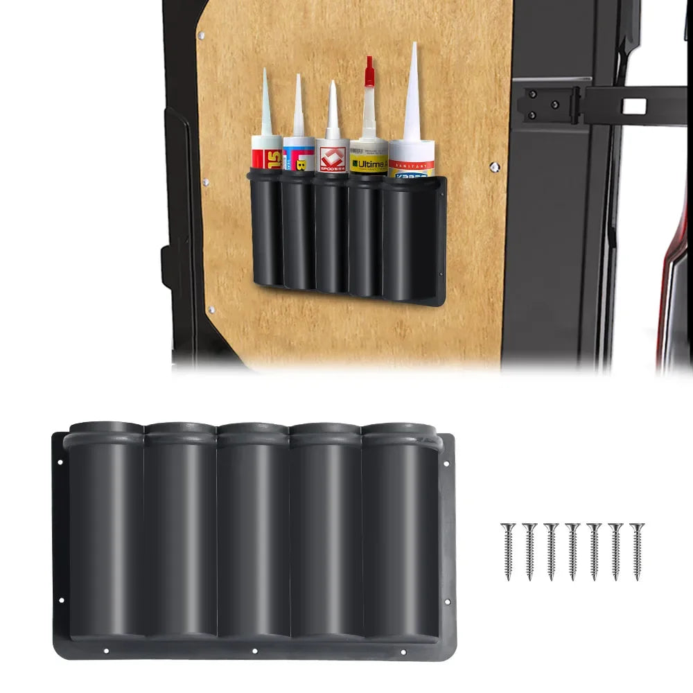 1pc RV Door Spray Can Storage Box Durable ABS Plastic Storage Box Suitable for Van Storage Pocket for Silicon/Adhesive Tubes