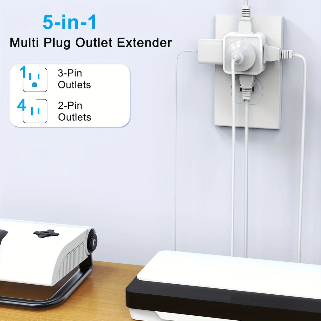5-Way Multi Plug Outlet Extender for Home & Office