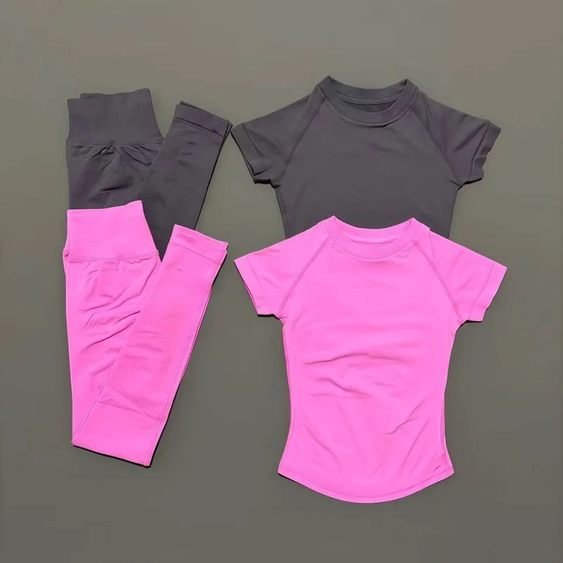 Women Yoga Slim Fitness Active Top Suits