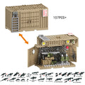 World War Army Military Soldiers SWAT Police Container Weapon Cannon Base Model Building Blocks Bricks Children's Toys
