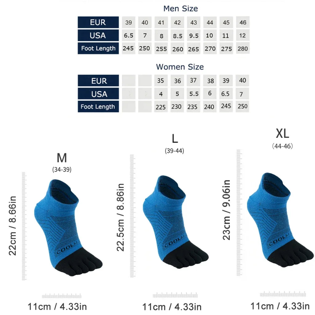 Five Finger Socks Ankle Socks Sports Breathable Sweat-absorben Comfortable Shaping Anti Friction No Show Socks With Toes