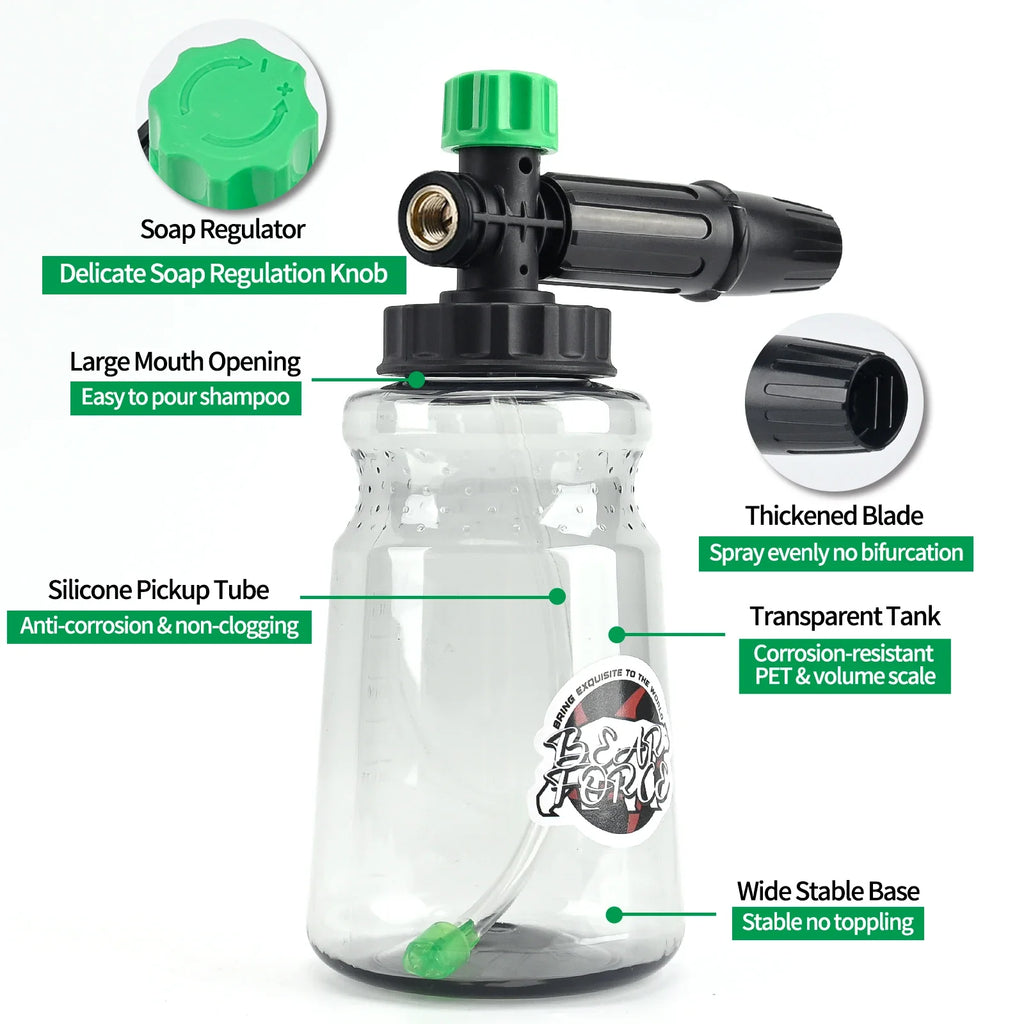 Pressure Washer  Foam Cannon Foam Generator Snow Foam Lance with 1/4” Quick Connector for Portland Husky Ryobi Greenwork