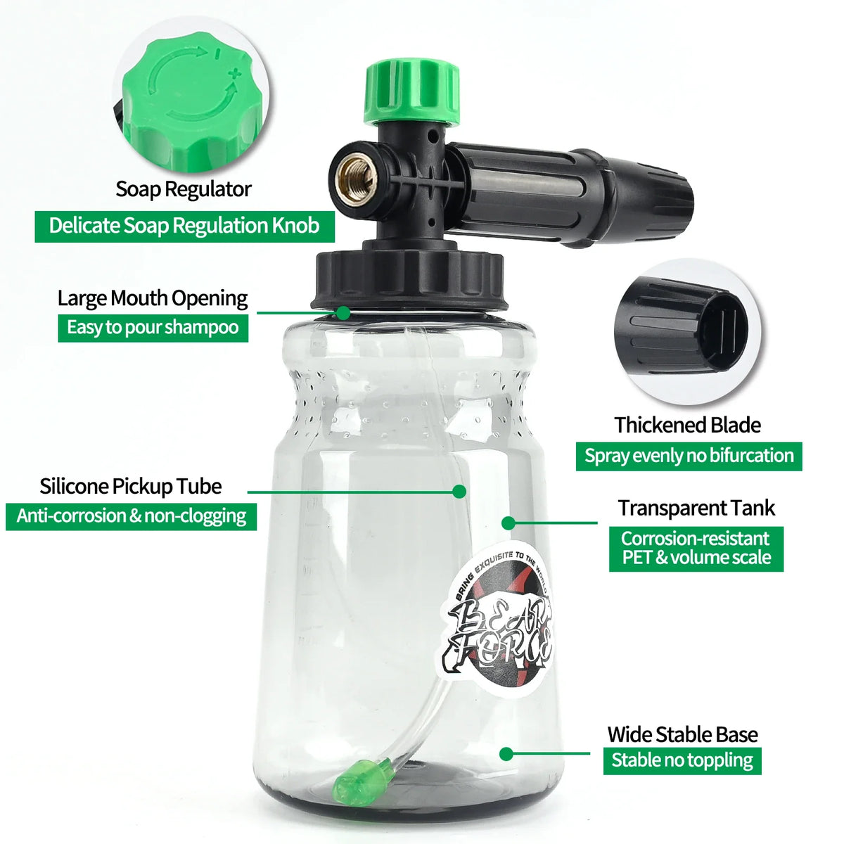 Pressure Washer  Foam Cannon Foam Generator Snow Foam Lance with 1/4” Quick Connector for Portland Husky Ryobi Greenwork