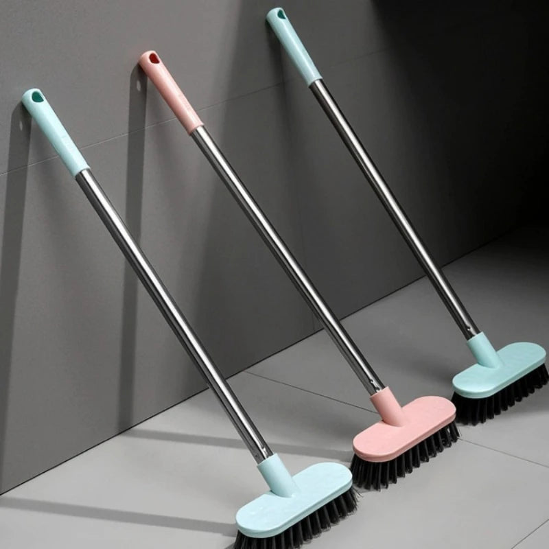 Floor Scrub Brush with Long Handle,Multi-Purpose Heavy Duty Hardwood Floor Scrubber,Cleaning Balcony Patio Garage Outdoor/Indoor