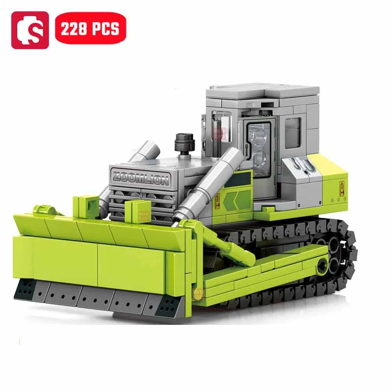 SEMBO Engineering Vehicle Assemblage Building Blocks Kits MOC Excavator Mixer Truck Model Bricks DIY Educational Toys Boys Gifts