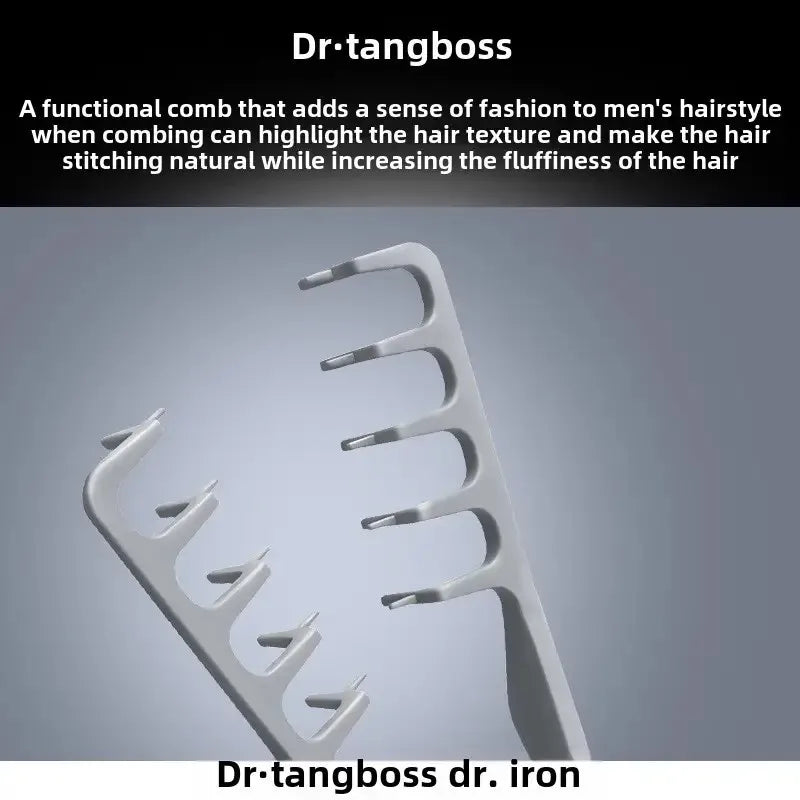 Volumizing Wide-Tooth Hair Styling Comb Curling Tools Fluffy Texture for Men Ideal for All Hair Types Hairstyling Tools