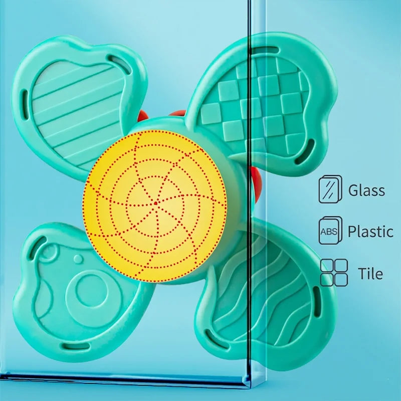 Children High Chair Toys Suction Cup Spinner Dining Table Rattles Fidget Educational Montessori Calming Travel Toy Gift