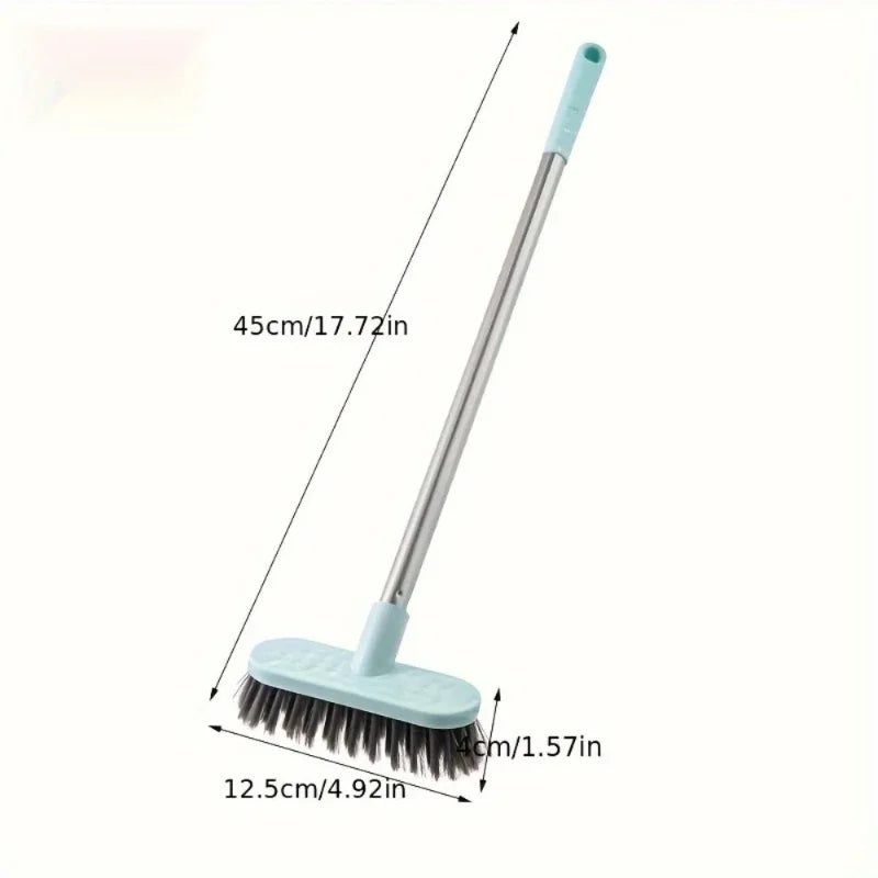 Floor Scrub Brush with Long Handle,Multi-Purpose Heavy Duty Hardwood Floor Scrubber,Cleaning Balcony Patio Garage Outdoor/Indoor