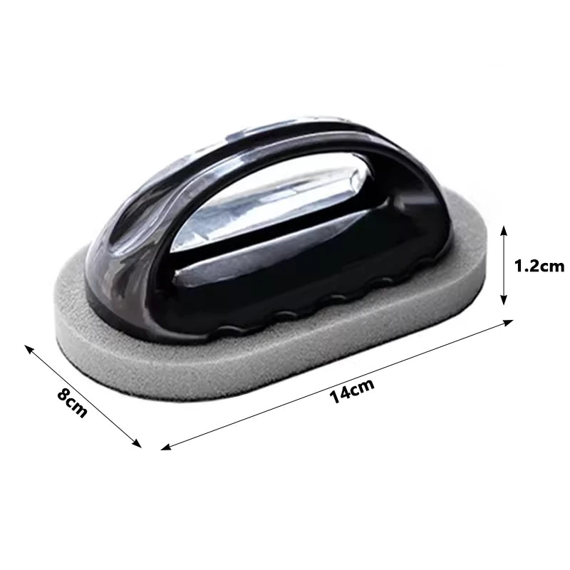 Emery Sponge Cleaning Brush with Handle for Kitchen & Bath