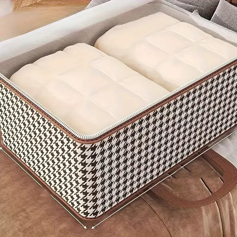 2026 New Storage Bag Quilt Storage Bag Large Capacity Portable Household Clothes Organizer With Handles Dustproof Foldable