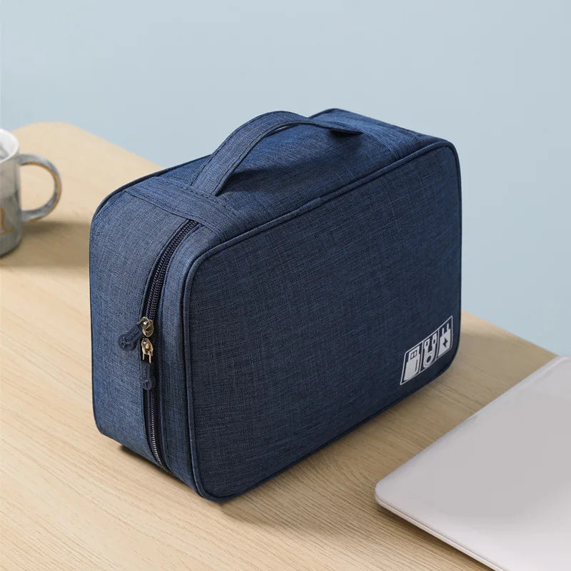 Cable Storage Bag Waterproof Digital Electronic Organizer Portable USB Data Line Charger Plug Storage Bag Travel Cable Organizer