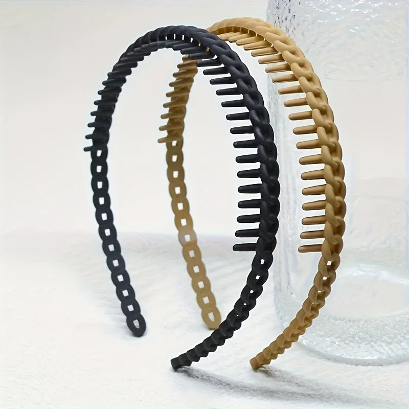 2/3 Pack of Anti-Slip, Textured Hair Ties/Headbands Suitable for Women and Girls for Facial Cleansing and Styling Purposes.