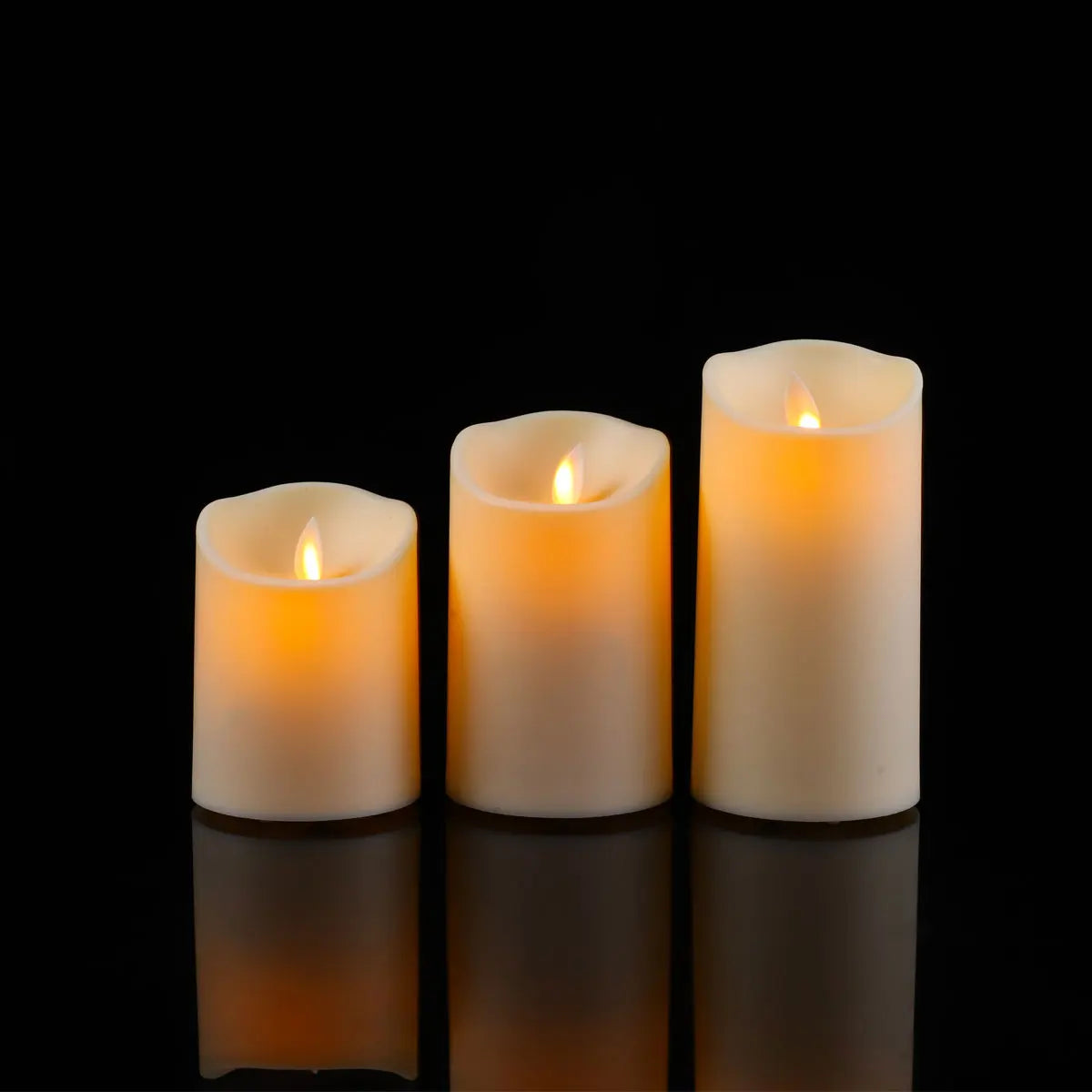 1 or 3 Pieces Flameless LED Rechargeable Candles With USB,Moving Wick Dancing Flame Pillar Candles 3/4/5 Inch Height