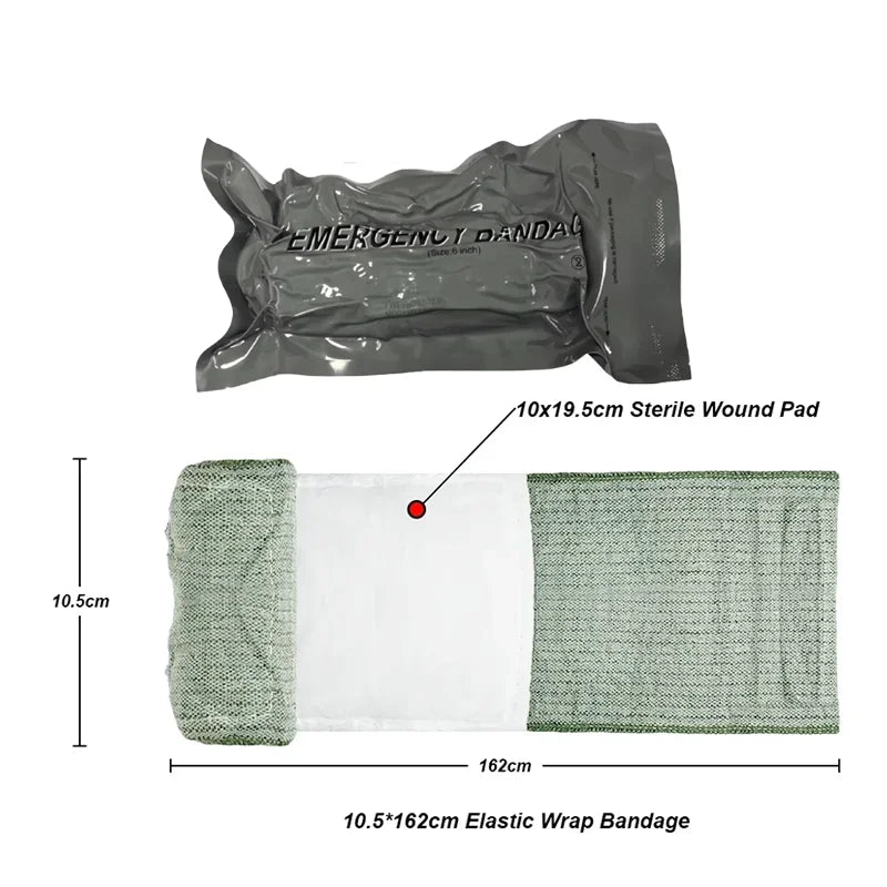 4/6in Israeli Bandage - Tactical Trauma Kit, Military-Grade Compression for Outdoor Emergency IFAK First Aid Wound Dressing