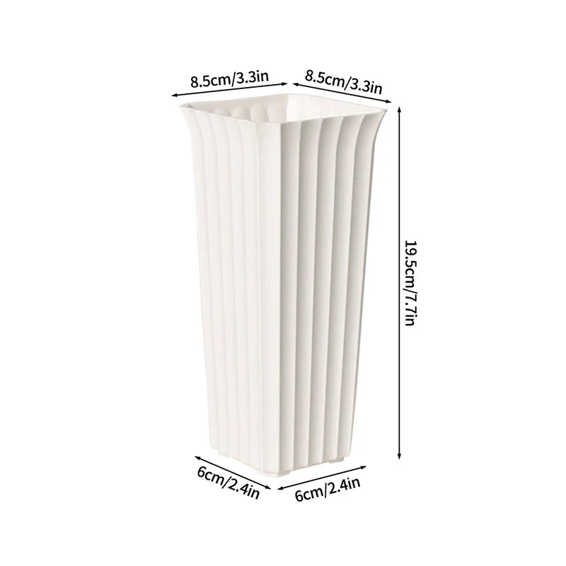 Simple Plastic Vase Pots for Plants Flower Arrangement Vase Decorative Vase Art Plastic Flowerpot Desktop Vase Flower Bottle