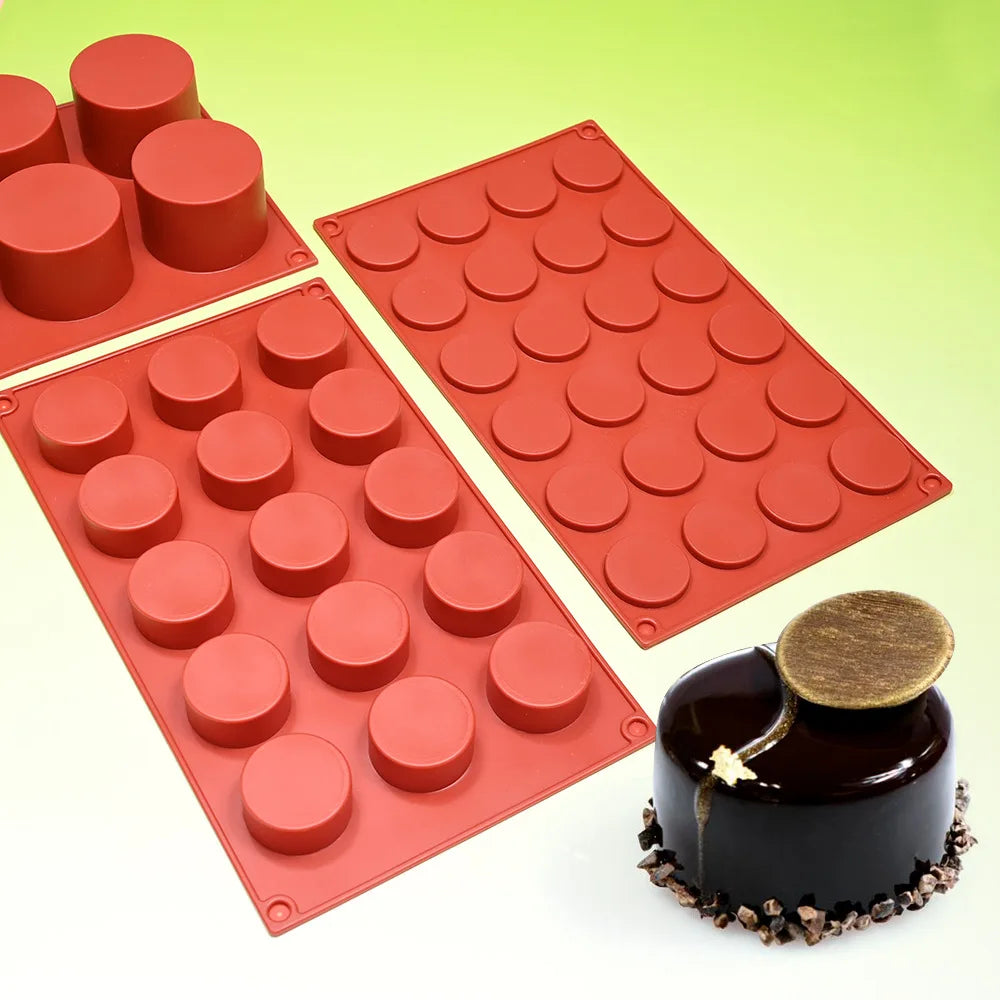 Cylinder Shaped Silicone Mold Soap Mold Chocolate Cookie Covered Sandwich Tool DIY Jelly Pudding Candy Kitchen Cake Baking Pan