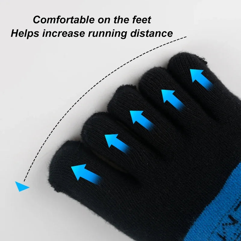 Five Finger Socks Ankle Socks Sports Breathable Sweat-absorben Comfortable Shaping Anti Friction No Show Socks With Toes