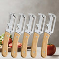 Kitchen Peeler with Wooden Handle for Peeling and Slicing Fruits and Vegetables Stainless Steel Vegetable Peeler Kitchen Tool