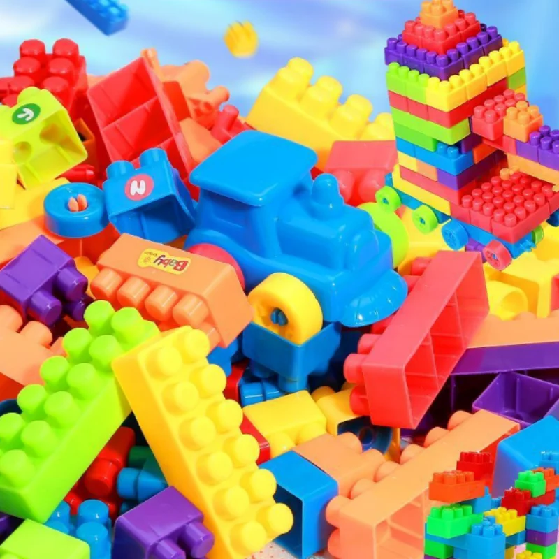 100pcs Building Blocks, Educational DIY Assembly Model Toy, Interlocking Construction Bricks for Intelligence Development