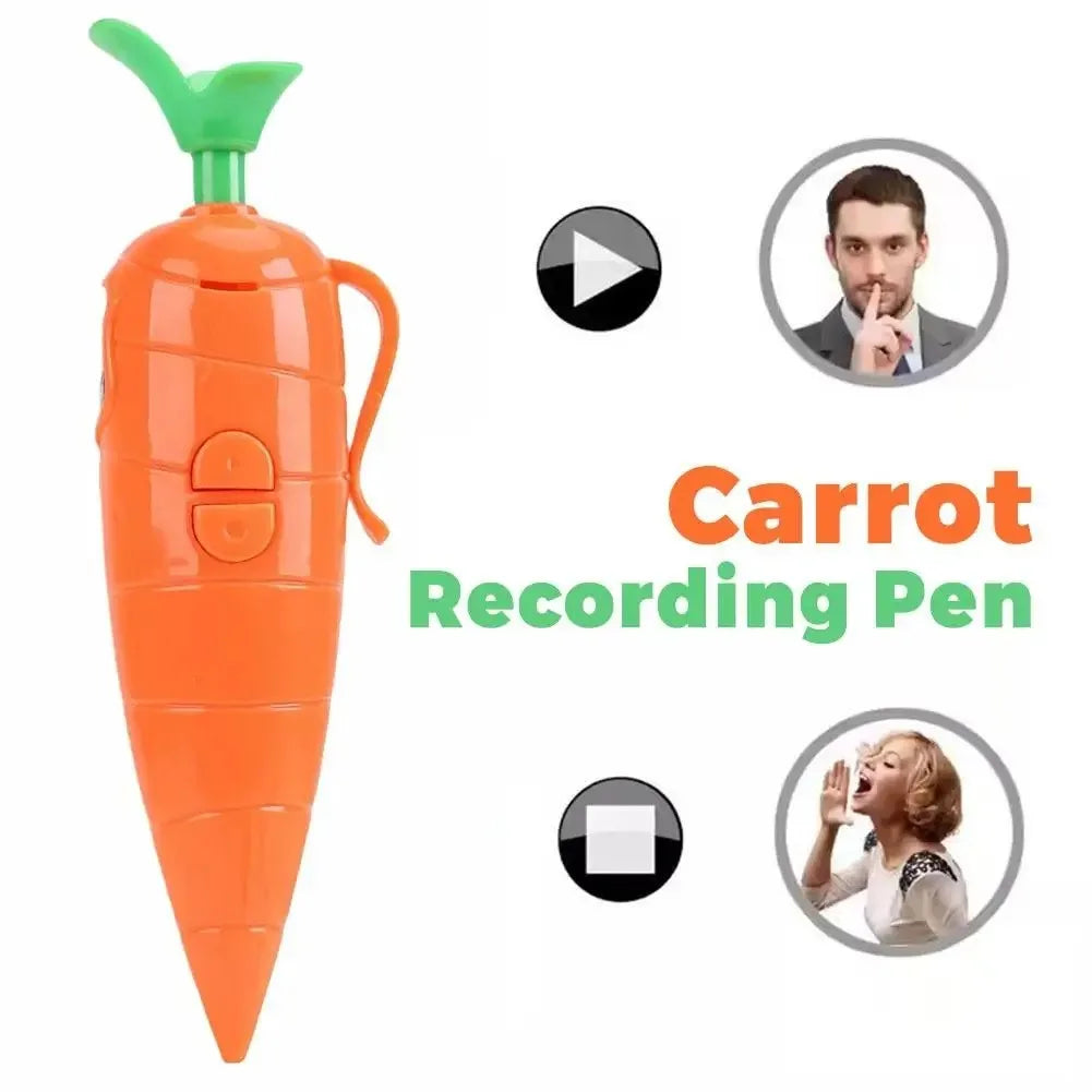 Carrot Voice Recorder Pen Novelty Writing & Sound Toy