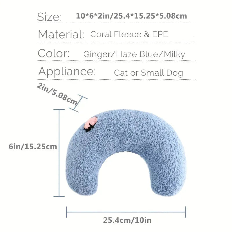 Fair Little Pillow for Cats Ultra Soft Fluffy Pet Calming Toy Half Donut Cuddler Joint Relief Sleeping Improve Machine Washable