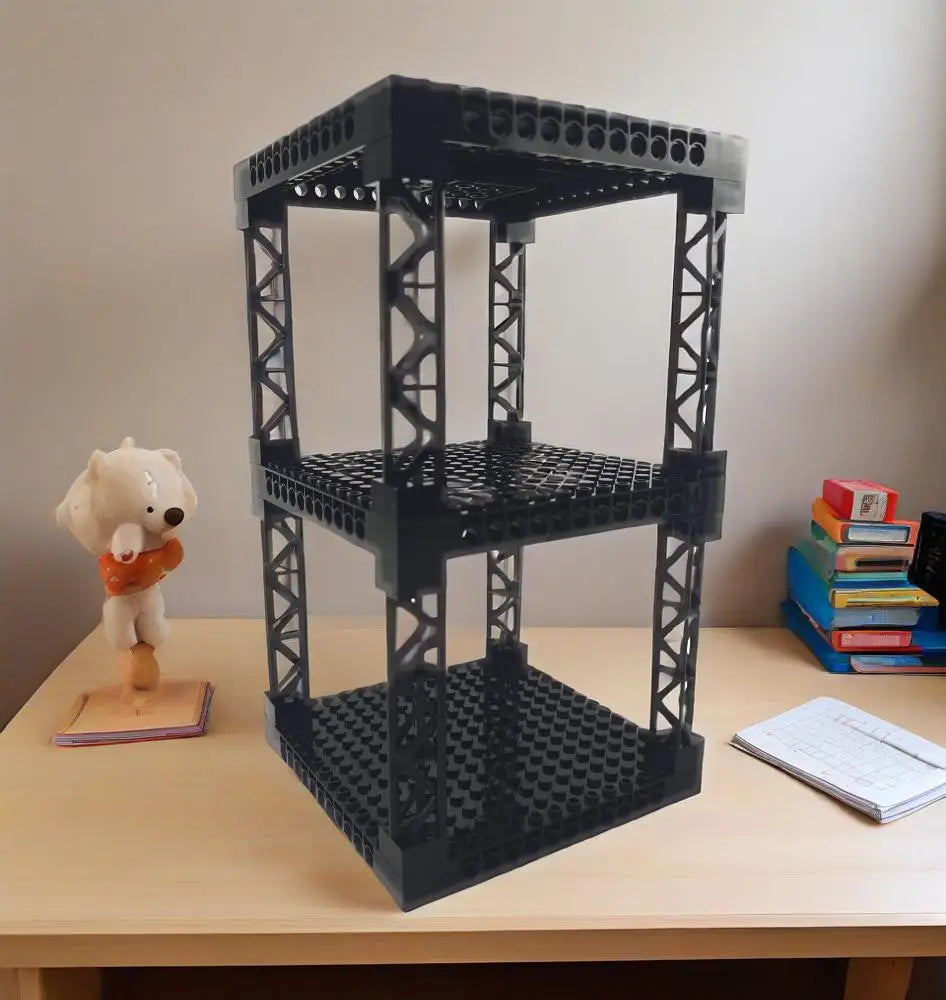 Multi Functional Building Blocks Stackable Multi-Layer Desktop Storage Rack Simulated Military Bunkers 16x16 Plate Support Girde