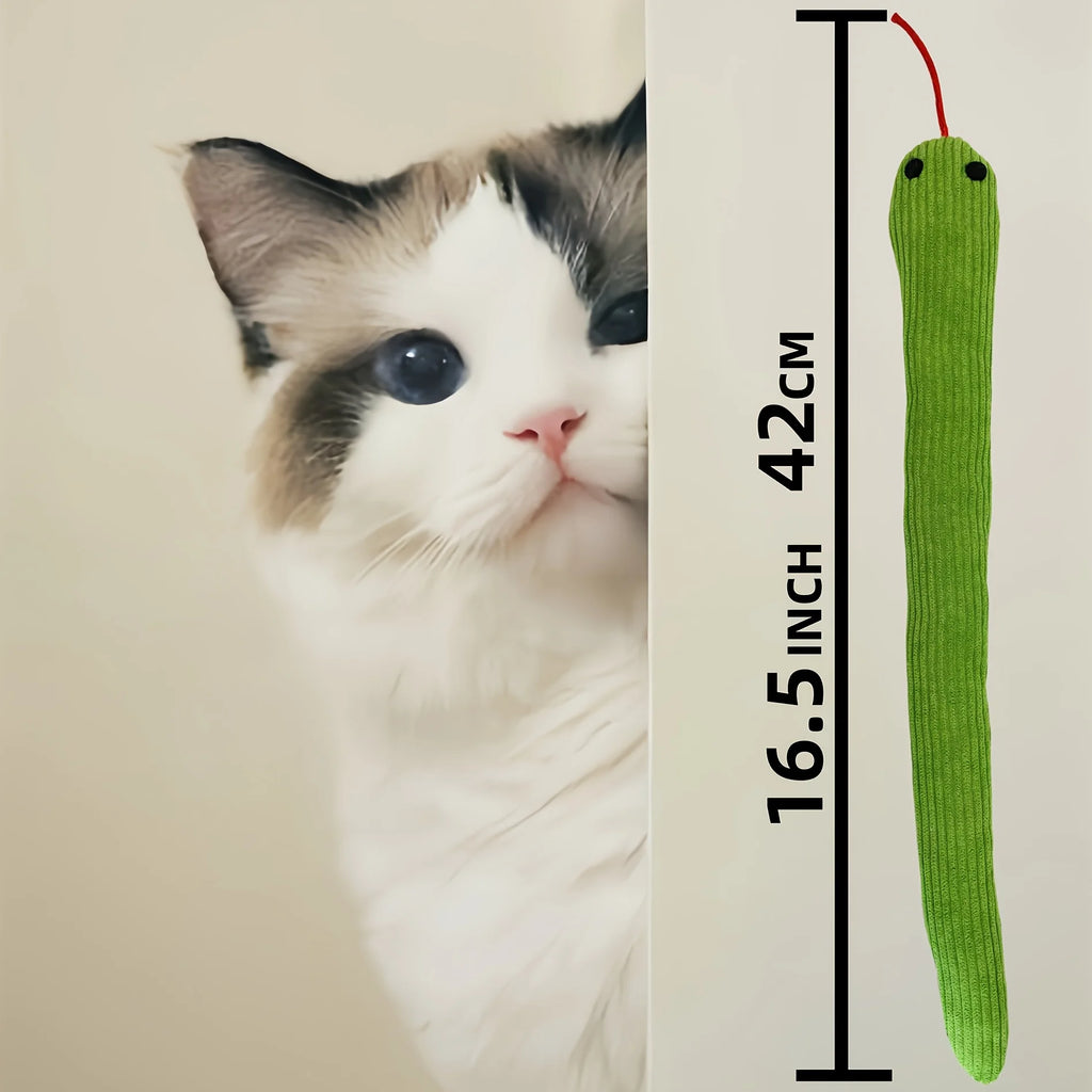 Cat Toy Snake, 1 Piece Crinkle Sound Toy Made of Soft Linen, Interactive Kitten Exercise Kick Toy Suitable for Indoor Cats 16.5inch (Approximately 42cm) Suitable for All Breeds