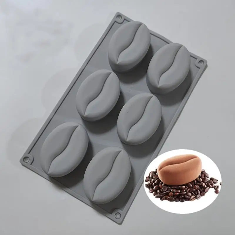 Coffee Bean Shaped Silicone Pastry Mold, 6/28 Cavity Design, DIY Mousse Cake Making Mould, French Dessert Baking Accessories