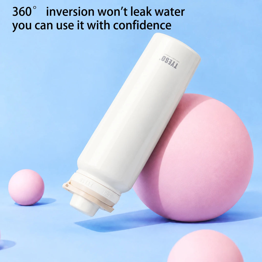 TYESO Thermos Bottle Car Insulated Flask Water Tumbler for Outdoor Sports Travel Vacuum Flasks Stainless Steel Thermal Cup