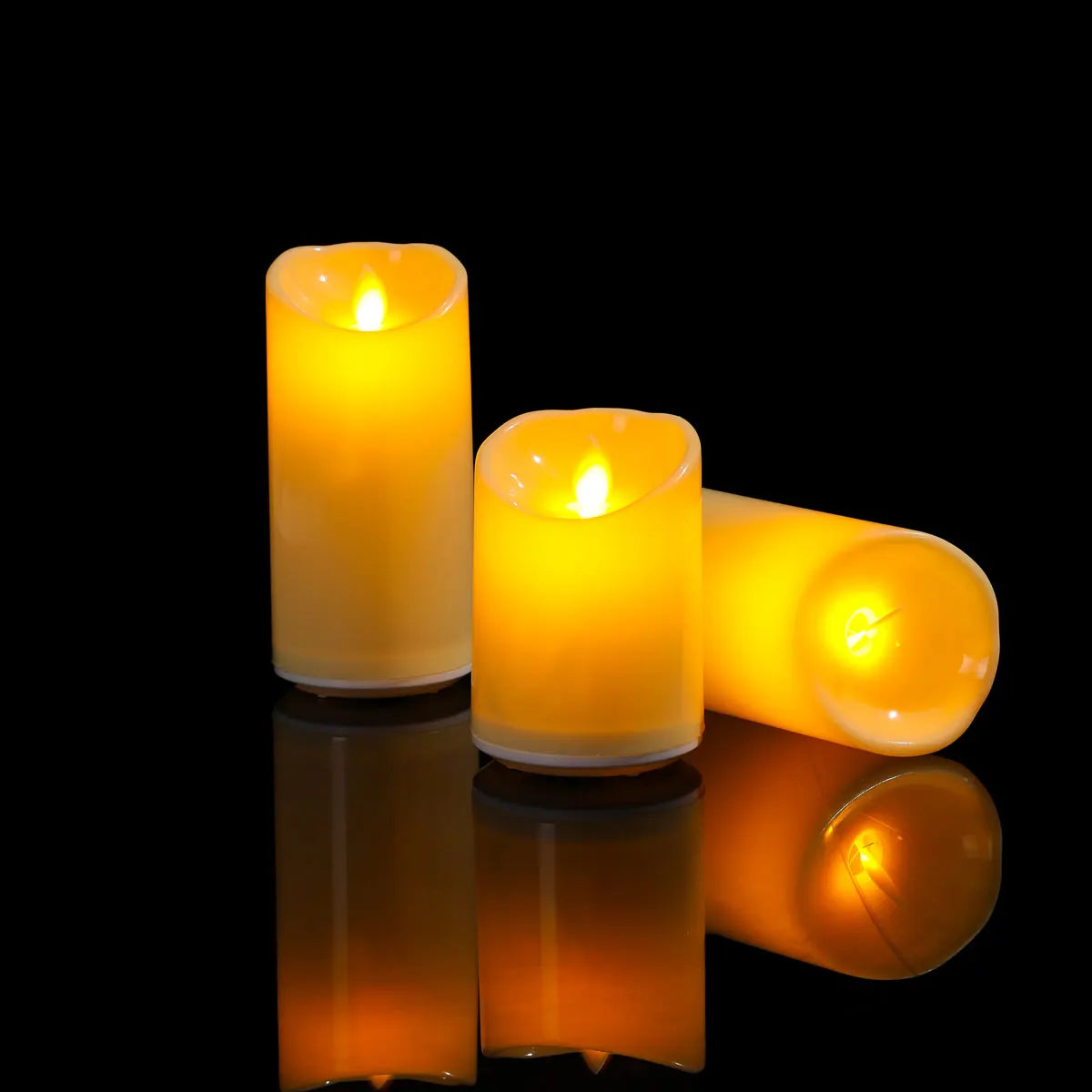 1 or 3 Pieces Flameless LED Rechargeable Candles With USB,Moving Wick Dancing Flame Pillar Candles 3/4/5 Inch Height
