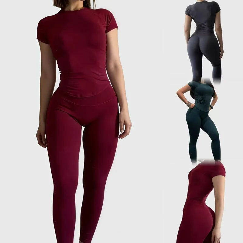 Women Yoga Slim Fitness Active Top Suits