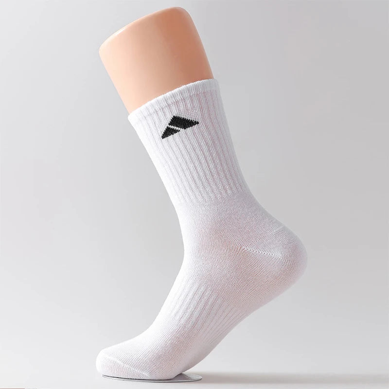 5/10/20 Pairs Men's High Waist Solid Unisex Sports Sock Black White Breathable Mid-Calf Casual All-Season Men basketball Socks
