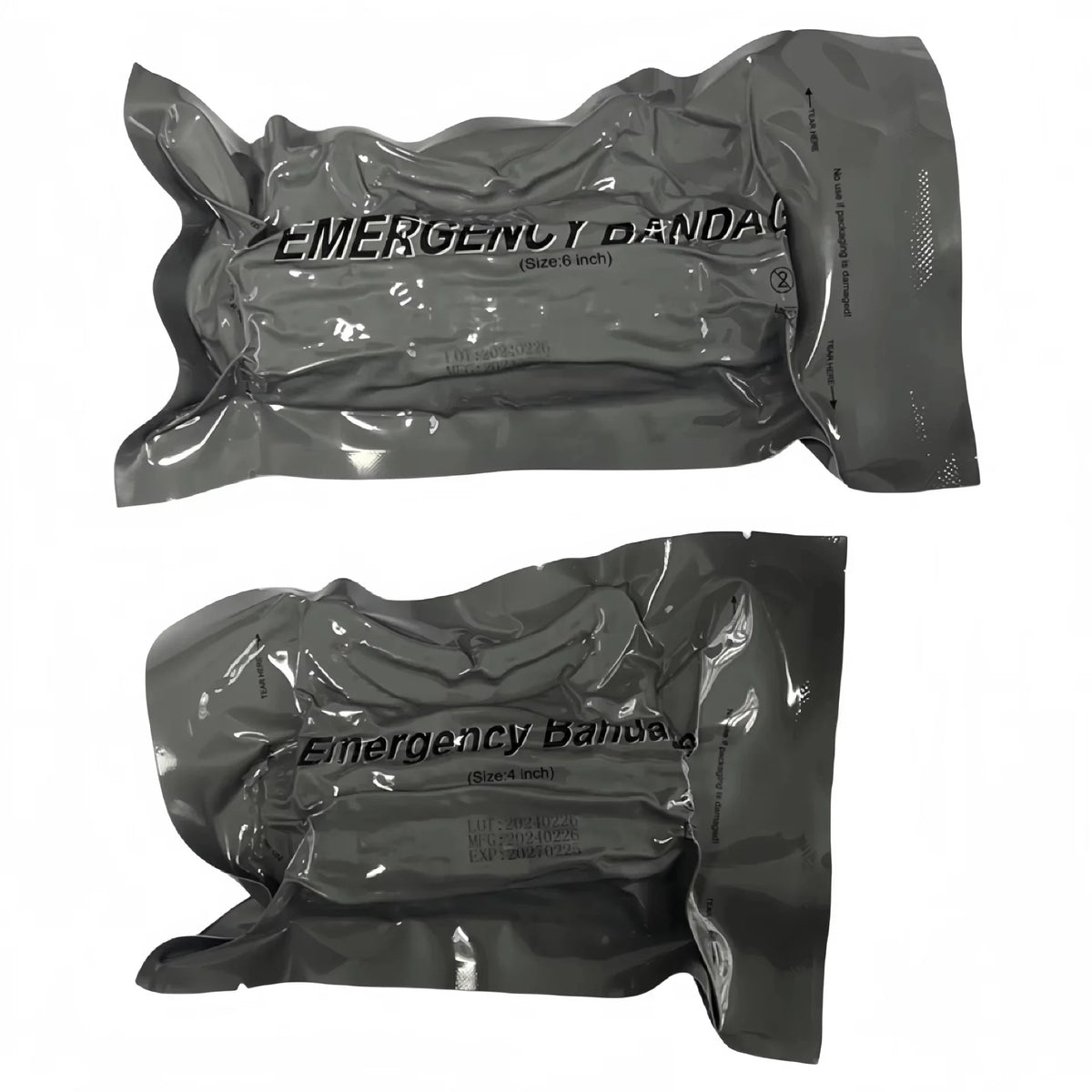 4/6in Israeli Bandage - Tactical Trauma Kit, Military-Grade Compression for Outdoor Emergency IFAK First Aid Wound Dressing