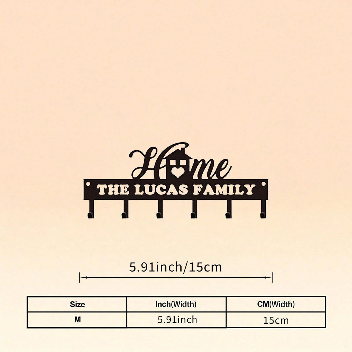 1pc Metal Wall Hooks Key Holder, Wall Mounted Coat Rack, Iron Art Decor For Home Kitchen Door