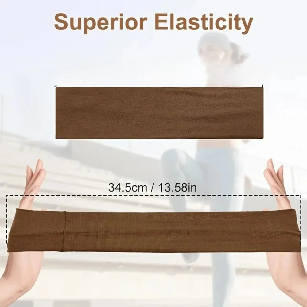 2026 New 4Pcs Women's Solid Color Elastic Hair Bands Simple Fashion Cute Makeup Face Wash Vintage Sports Yoga Running Headbands