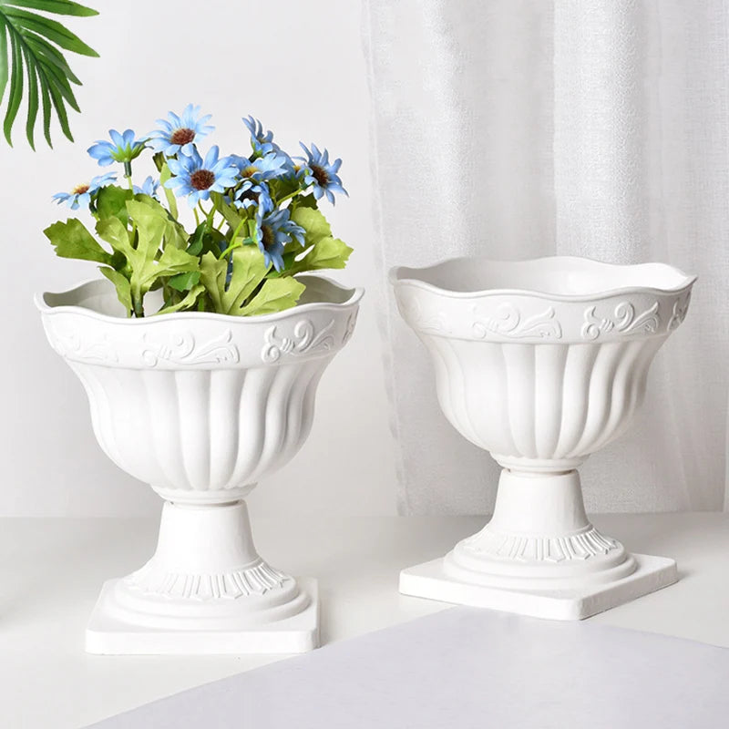 Simple Plastic Vase Pots for Plants Flower Arrangement Vase Decorative Vase Art Plastic Flowerpot Desktop Vase Flower Bottle