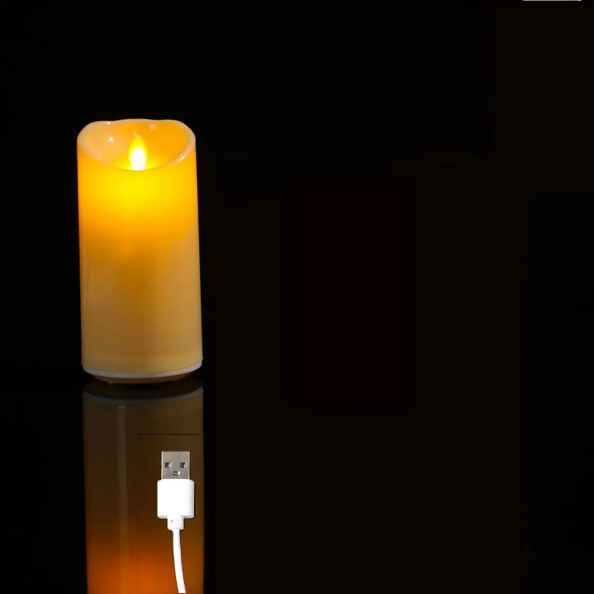 1 or 3 Pieces Flameless LED Rechargeable Candles With USB,Moving Wick Dancing Flame Pillar Candles 3/4/5 Inch Height