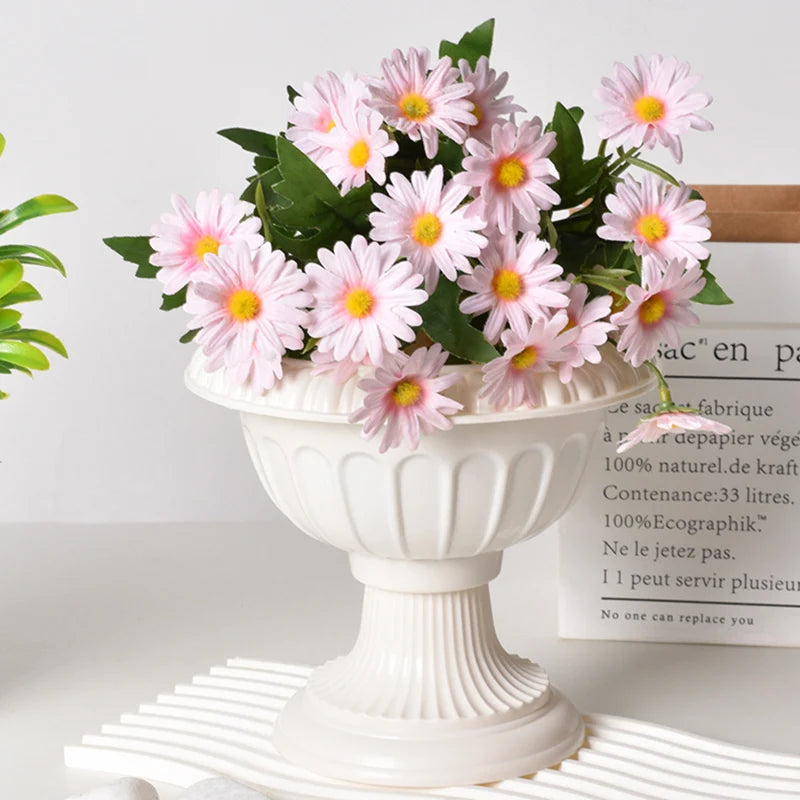 Simple Plastic Vase Pots for Plants Flower Arrangement Vase Decorative Vase Art Plastic Flowerpot Desktop Vase Flower Bottle
