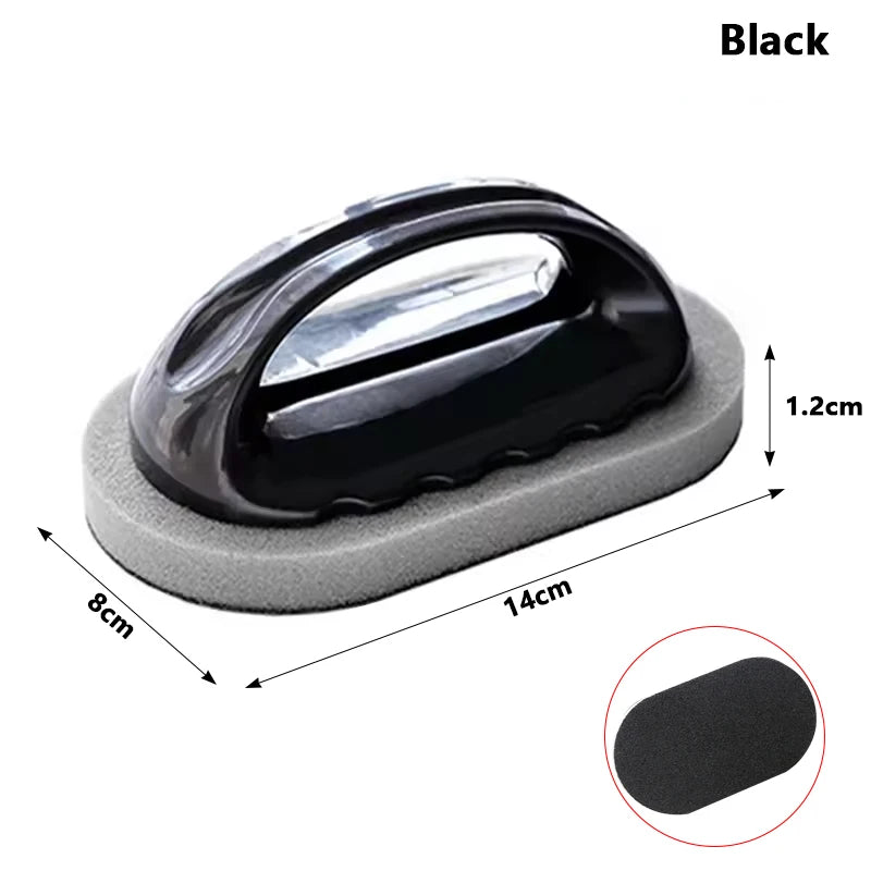 Emery Sponge Cleaning Brush with Handle for Kitchen & Bath