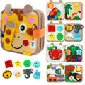 Montessori Toy Busy Board Giraffe Busy Book Preschool Learning Educational Quiet Book Sensory Travel Toy for Baby 3 4 5 6 Ages