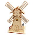 Electric Windmill Hut Student Educational Science and Education Toys Creative Technology Production Handmade Material Package