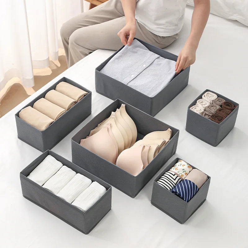 2/1pc Fabric Underwear Storage Box Drawer Organizers For Closet Organization And Storage Of Socks Underwear Ties And More