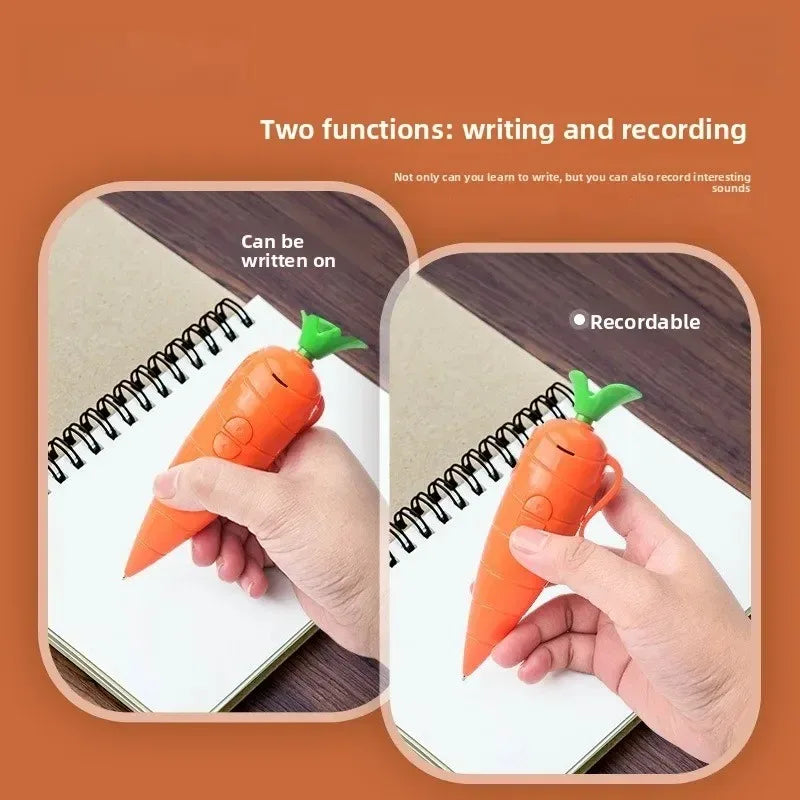 Carrot Voice Recorder Pen Novelty Writing & Sound Toy