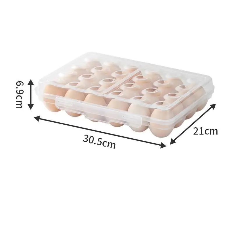 Egg Holder Plastic Egg Storage Box Egg Organizer for Fridge Portable Egg Tray with Lid for Refrigerator Camping Hiking Outdoor