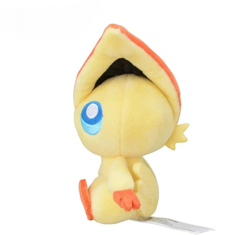 Kawaii # 494 Victini Stuffed Toys Cartoon Plush Dolls Throw Pillow Birthday Gift for Kids Friends Boys Home Decoration