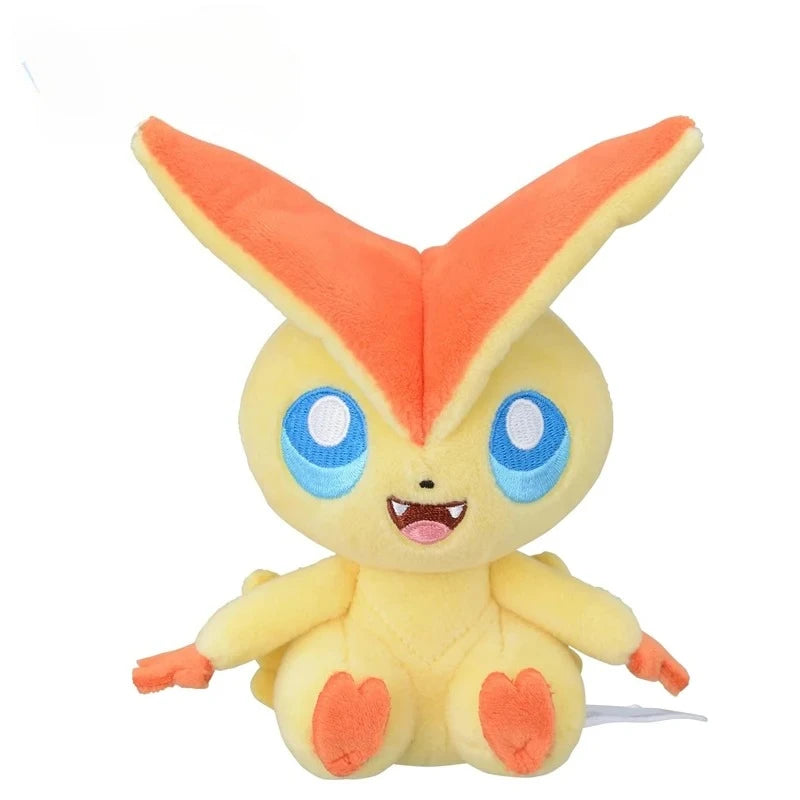 Kawaii # 494 Victini Stuffed Toys Cartoon Plush Dolls Throw Pillow Birthday Gift for Kids Friends Boys Home Decoration