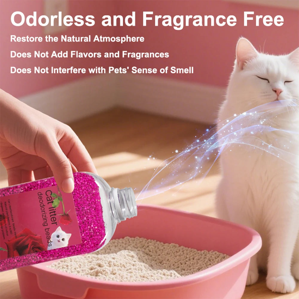 Cat Litter Deodorizer Beads - Eliminate Bad Smell, Safe for Cats & Kittens - Sprinkle & Go! | Non-Toxic