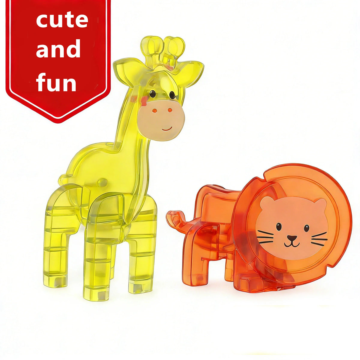 Magnetic tile toy accessories, small animals, children's puzzle collage, suitable for birthday and holiday gifts