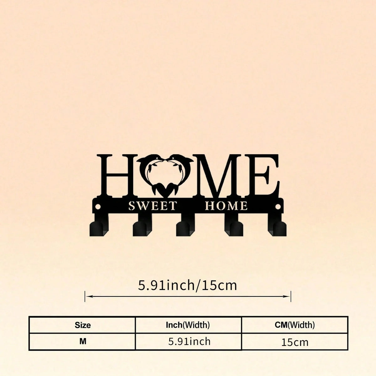 1pc Metal Wall Hooks Key Holder, Wall Mounted Coat Rack, Iron Art Decor For Home Kitchen Door
