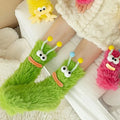 3D Monster Plush Socks, Soft Cartoon Character Socks with Face, Cute Novelty Gift.